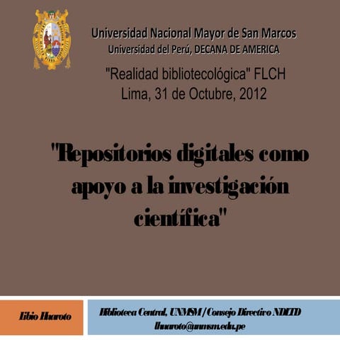 Repositorios digitales como apoyo a la investigación científica