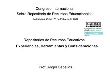 Repositorios de Recursos Educativos