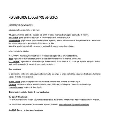 Repositorios educativos abiertos