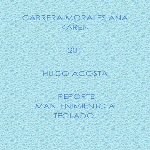 Repote mantenimiento a teclado