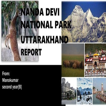 Repot of nanda devi national park