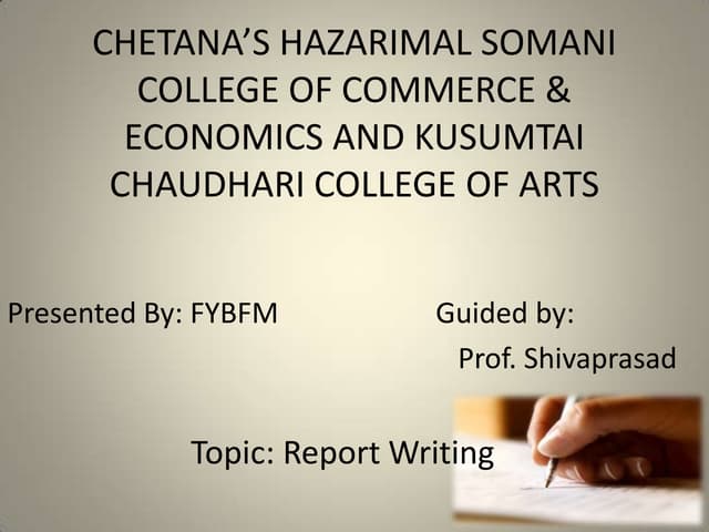 Repot writing ppt
