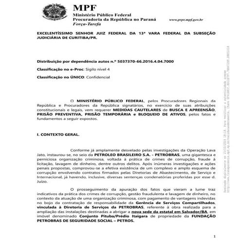 Representação MP (parte 1) - 56 fase Lava Jato