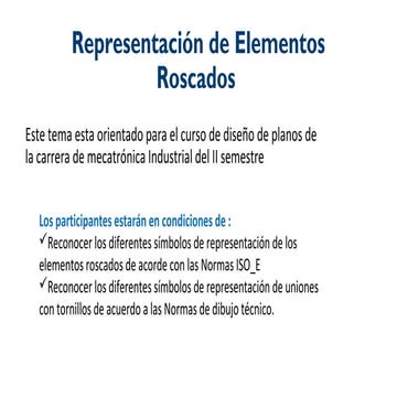Representacion de elementos roscados 01