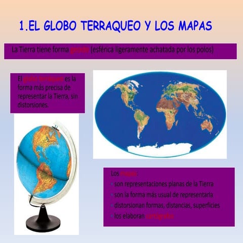 Representacion de la tierra y mapas. tema 5