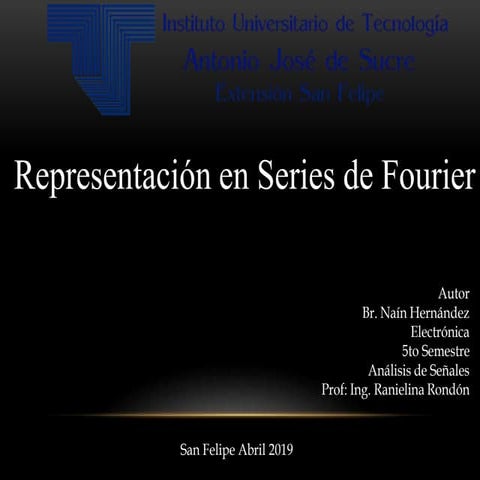 Representación en serie de fourier