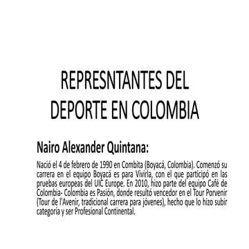 Representantes del deporte