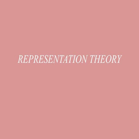 Representation theory. PPT