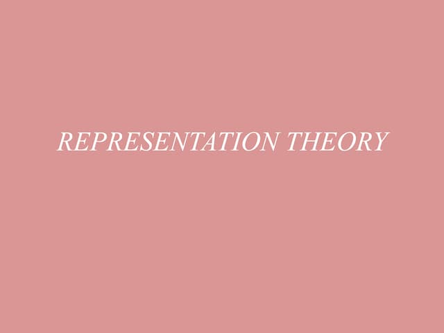 Representation theory. PPT