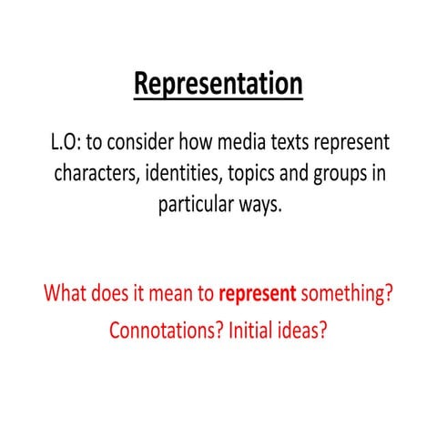 Representation | PPTX