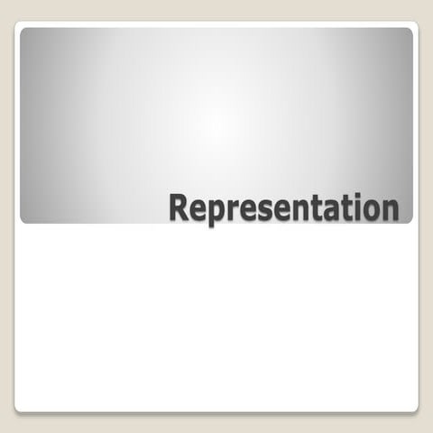 Representation | PPT
