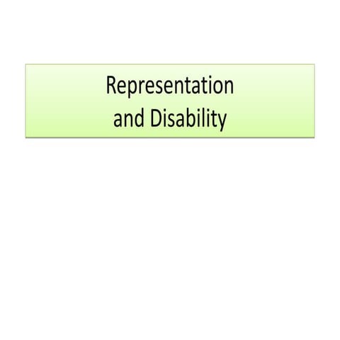 Representation disability