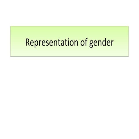 Representation gender