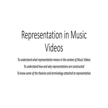 Representation in music videos