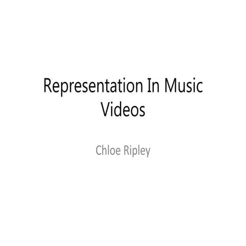 Representation in music videos