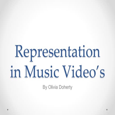 Representation in music video’s