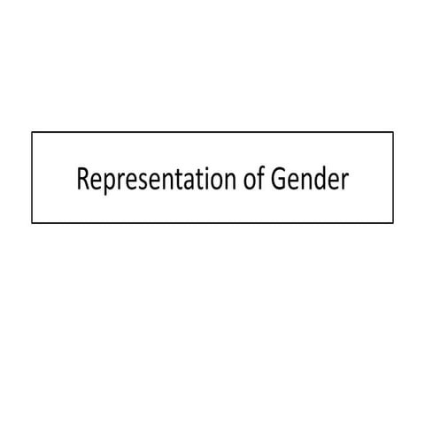Representation of gender
