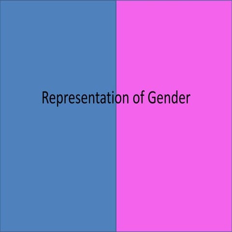 Representation of gender