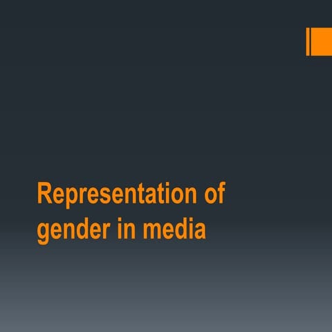 Representation of gender in media