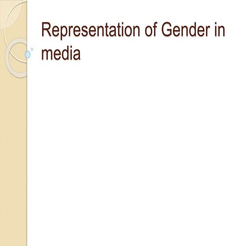 Representation of gender in media