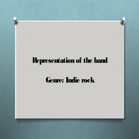 Representation of the band