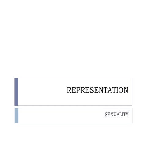 Representation sexuality