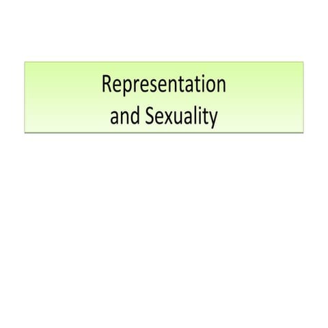 Representation sexuality