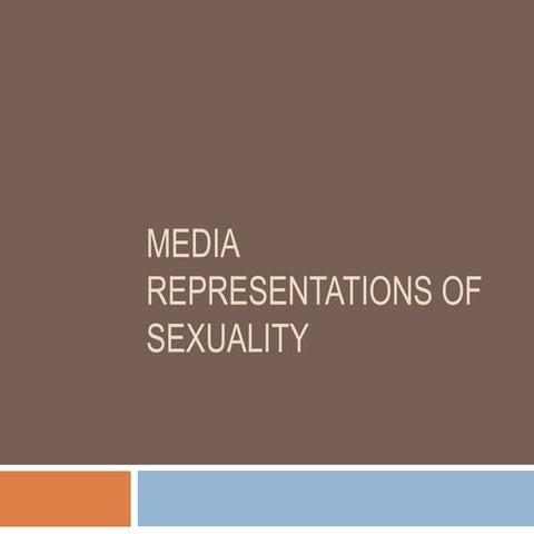 Media Representations of sexuality