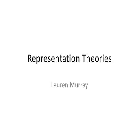 Representation theories