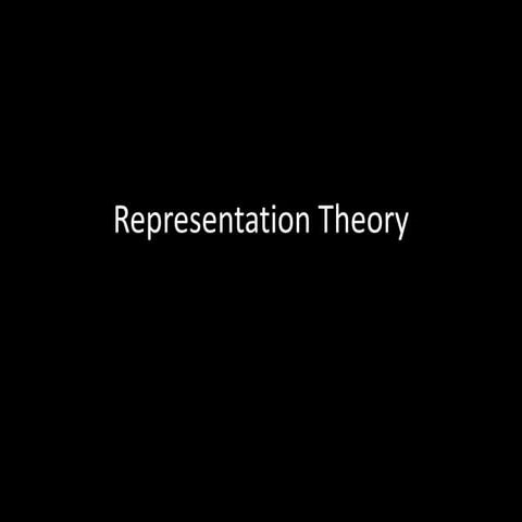 Representation Theory