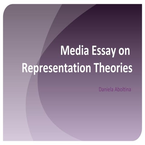 Representation theory essay