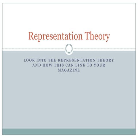 Representation theory slideshare
