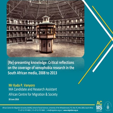[Re]-presenting knowledge: Critical reflections on the coverage of xenophobia...