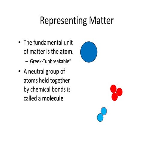 Representing matter