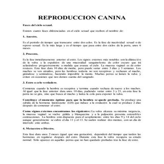 Reproduccion canina