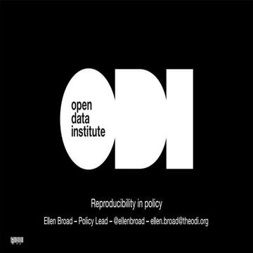 Reproducibility in Policy and Science_Open Data Manchester