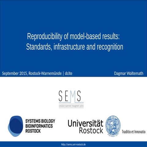Reproducibility of model-based results: standards, infrastructure, and recogn...