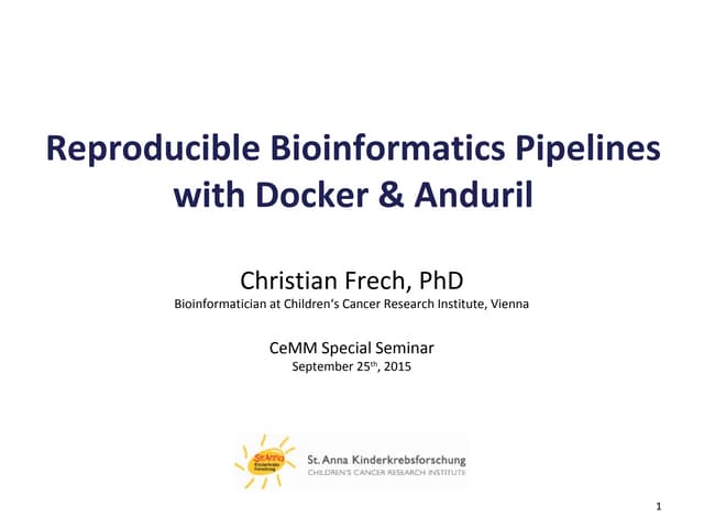 Reproducible bioinformatics pipelines with Docker and Anduril