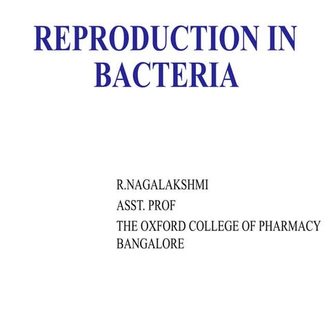 Reproduction in bacteria