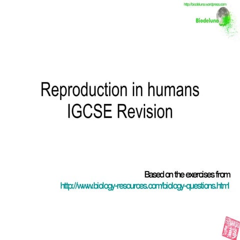 Reproduction in humans revision igcse_fernando