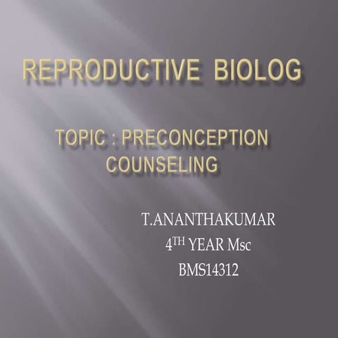 PRECONCEPTION COUNSELING