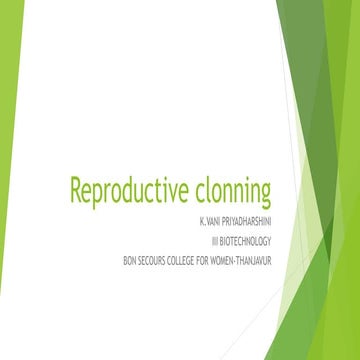 Reproductive clonning