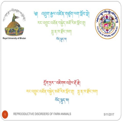 Reproductive disorders