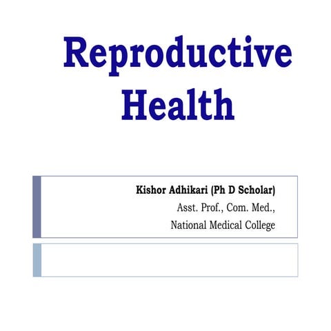 Reproductive Health: Nepal