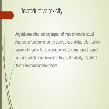 Assignment on Reproductive toxicology studies