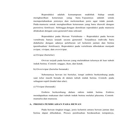 Reproduksi pada hewan vertebrata