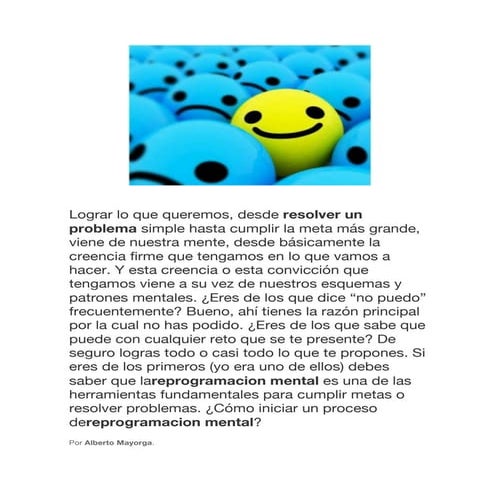 Reprogramacion mental para cumplir metas.