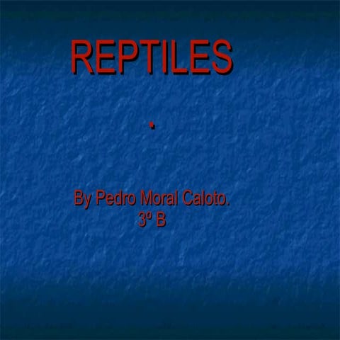 Reptiles. pedro moral 3º b