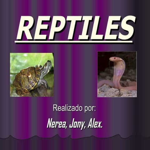 Presentación en Power Point sobre los reptiles