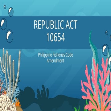Comprehensive Overview of RA 10654 and Philippine Fish Species ...